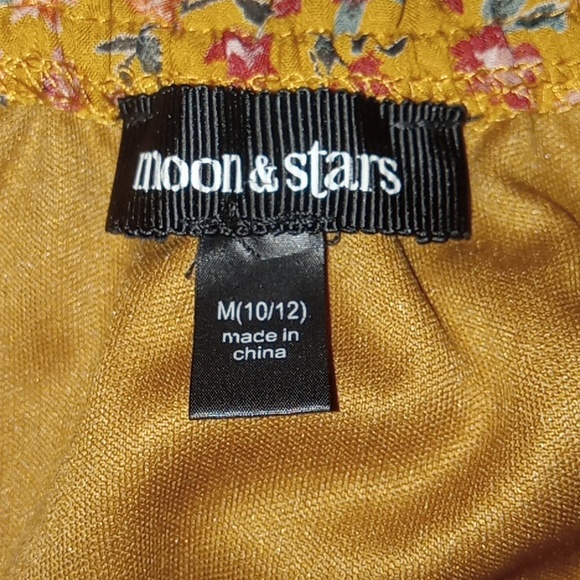 Moon & Stars floral mustard button front blouse size Medium - Picture 6 of 6